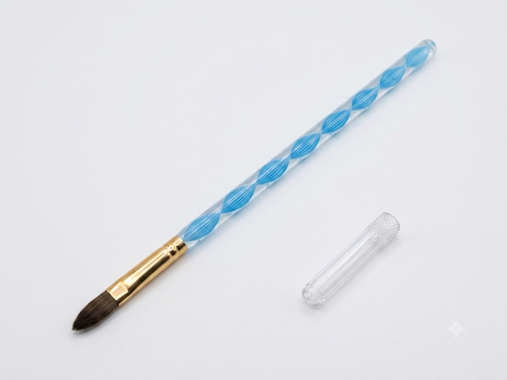 Acrylic Spiral Twist Handle Nail Brush